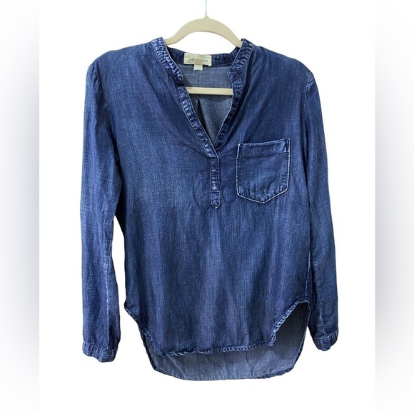 Cloth and Stone Denim pop over styles shirt - Picture 2 of 2